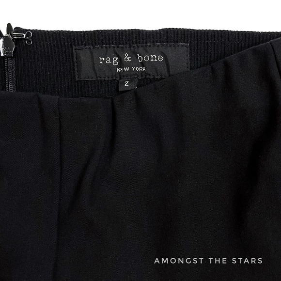 rag & bone Simone Equestrian Stretch Slim Black Ankle Pants - Picture 9 of 11